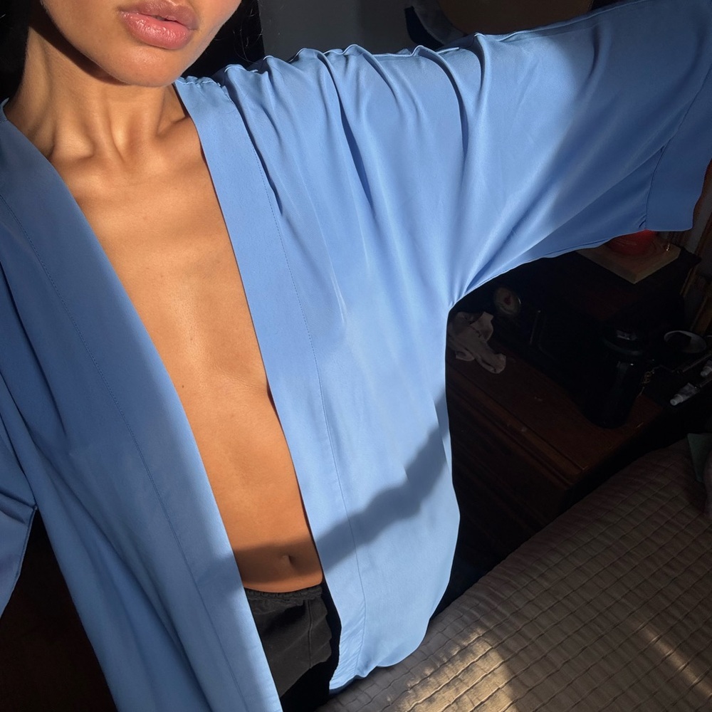 Blue Kimono beach coverup size medium